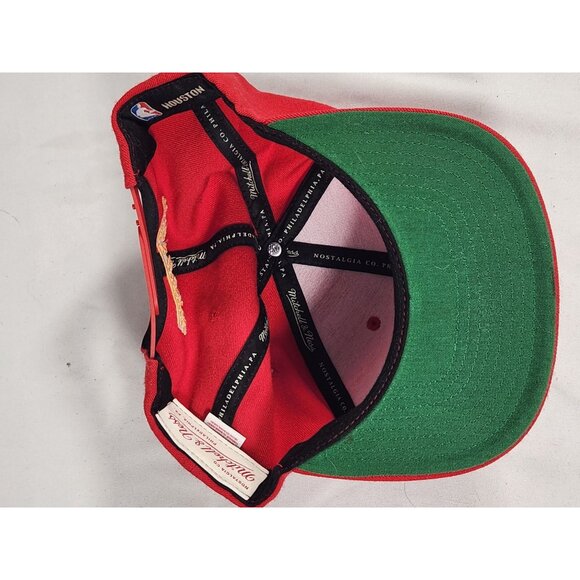 NOS VGT Mitchell & Ness Houston Red Wool Cap Snapback - Picture 8 of 8